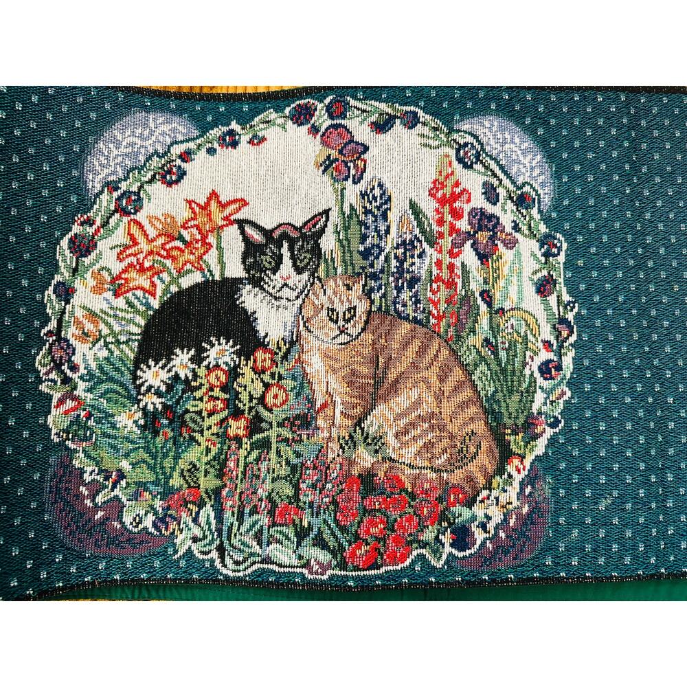 Vintage Angry Cat Tapestry Table Runner Cat Lover Gift Cat Home Decor